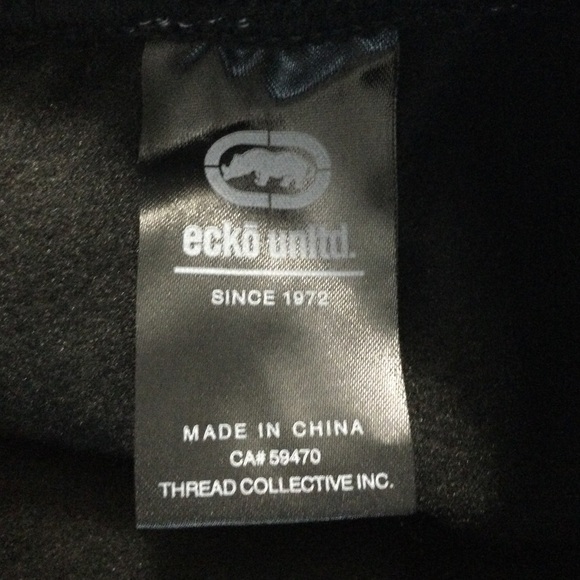 Ecko Unlimited Black w/ Gray Camo Sweatpants Size XL EO31G624 - Picture 5 of 8